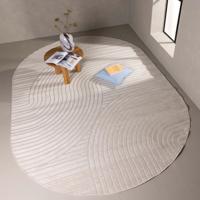 Nohr Ovaal Vloerkleed 'Aries' 240 x 340cm, kleur Off White - thumbnail