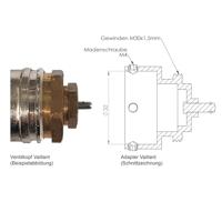 Eurotronic 700097 Radiator-ventieladapter Geschikt voor radiator Vaillant - thumbnail