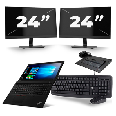 Lenovo Thinkpad L590 - Intel Core i5-8e Generatie - 15 inch - 16GB RAM - 256GB SSD - Windows 11 + 2x 24 inch Monitor Lenovo Thinkpad L590 - Intel Core i5-8e Generatie - 15 inch - 16GB RAM - 256GB SSD - Windows 11 + 2x 24 inch Monitor