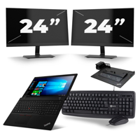 Lenovo Thinkpad L590 - Intel Core i5-8e Generatie - 15 inch - 16GB RAM - 256GB SSD - Windows 11 + 2x 24 inch Monitor - thumbnail