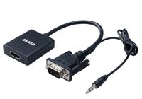 Akasa AK-CBHD23-20BK video kabel adapter HDMI Type A (Standaard) VGA (D-Sub) + 3.5mm + USB Type-A Zwart - thumbnail