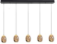 Highlight Hanglamp Golden Egg 5 lichts L 108 cm amber-zwart - thumbnail