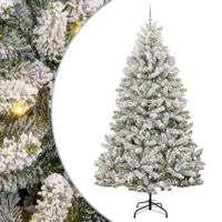 Kunstkerstboom met 300 LED Groen en Wit 270 cm PVC en Metaal - thumbnail