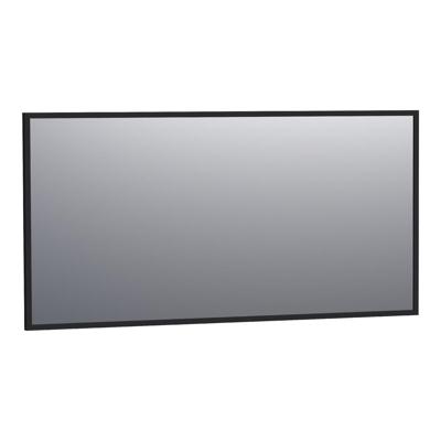 Brauer Onyx Spiegel - 140 cm - Rechthoekig - Zwart Geborsteld Frame