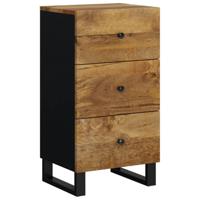 Dressoir met 3 lades 40x33,5x75 cm massief mangohout - thumbnail