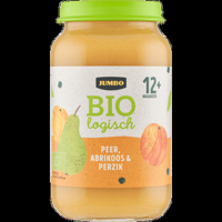 Jumbo Babyvoeding Biologisch Peer, Abrikoos & Perzik 12+ Maanden 220 g - thumbnail
