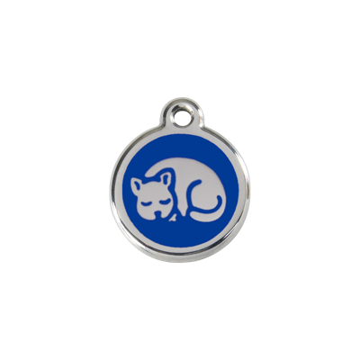Kitten Navy roestvrijstalen kattenpenning small/klein dia. 2 cm RedDingo - Reddingo Kitten Navy roestvrijstalen kattenpenning small/klein dia. 2 cm RedDingo - Reddingo