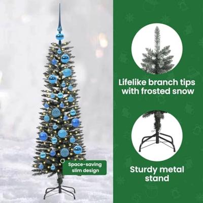 VidaXL Kunstkerstboom met 150 led groen 120 cm pvc en plastic en staal