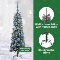 VidaXL Kunstkerstboom met 150 led groen 120 cm pvc en plastic en staal - thumbnail