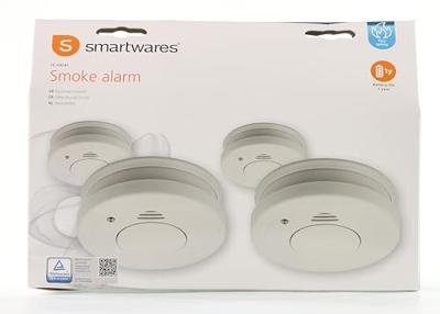 Smartwares Rookmelder werkt op batterijen (Ø x h) 100 mm x 35 mm - thumbnail