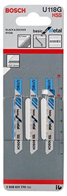 Bosch Accessoires Decoupeerzaagblad U 118 G Basic for Metal 3st - 2608631770 - thumbnail