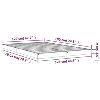 Bedframe massief grenenhout 120x190 cm