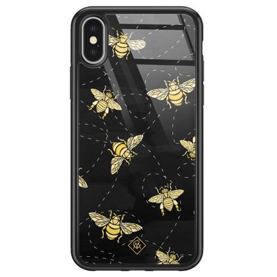 iPhone X/XS glazen hardcase - Bee yourself
