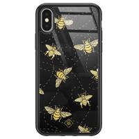 iPhone X/XS glazen hardcase - Bee yourself - thumbnail