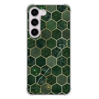 Samsung Galaxy S23 Plus shockproof hoesje - Kubus groen - thumbnail