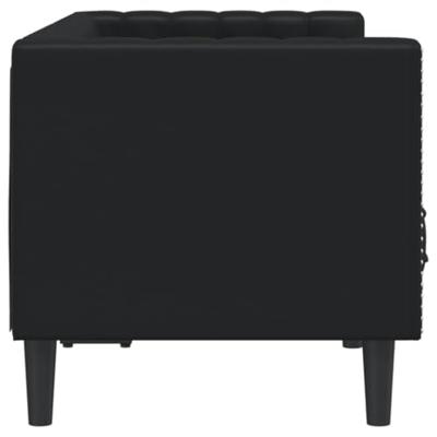 Tweezitsbank Chesterfield-stijl kunstleer zwart