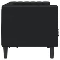 Tweezitsbank Chesterfield-stijl kunstleer zwart - thumbnail