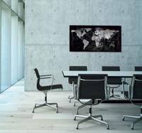 Sigel SI-GL270 Glasmagneetbord Artverum 910x460x15mm Wereldkaart - thumbnail