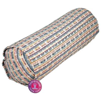 Yogi & Yogini Yoga Bolster Kleurig Rond Katoen - Regenboog - 60 x 16 cm