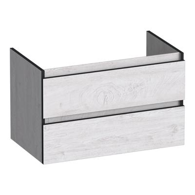 Brauer Joy Edge Onderkast 80 cm - met 2 Softclose Lades Greeploos en 1 Sifon Uitsparing - Forest Seashell