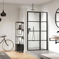 Sealskin SOHO swingdeur 2-delig links draaiend 120x210cm mat zwart - thumbnail