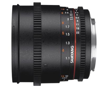 SAMYANG 13085T1.5P 85 mm T1.5 VDSLR AS IF UMC II lens voor aansluiting Pentax zwart