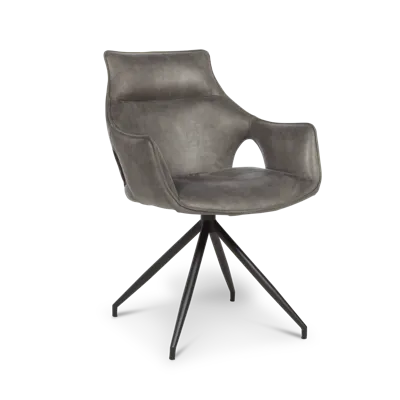 Armstoel Candice - Microleder Graphite