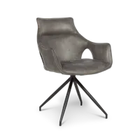 Armstoel Candice - Microleder Graphite - thumbnail