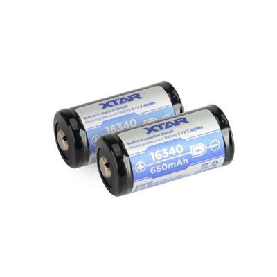 Accu 16340/R-CR123 3,7 V Li-ion 650 mAh met beveiliging