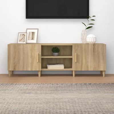 Tv-meubel 150x30x50 cm bewerkt hout sonoma eikenkleurig