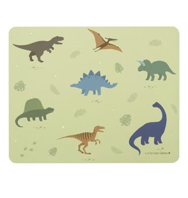 Set tafel jongen DINOS A Little Lovely Company kaki - thumbnail