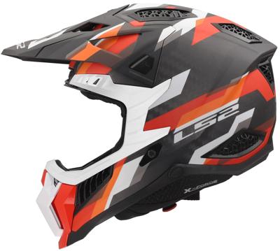 LS2 crosshelm "mx703 x-force phantom" helmet mx703 x-force phantom matt or/red m