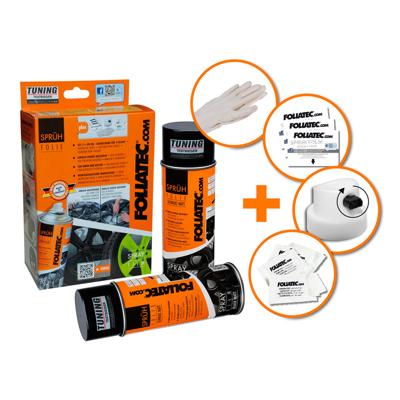 Foliatec spuitfolie gunmetal grijs metallic mat 400 ml 2 stuks