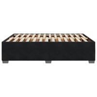 Bedframe zonder matras 140x200 cm fluweel zwart - thumbnail