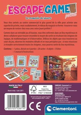 Clementoni escape game pocket le magasin de jouets (franstalig)