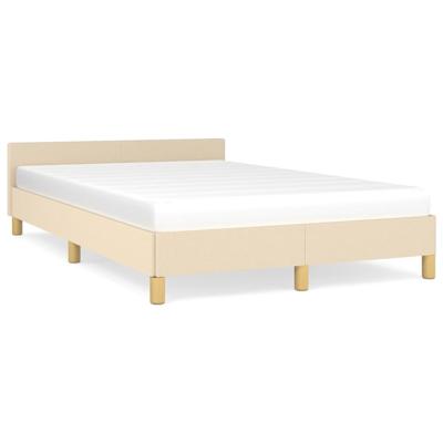 Bedframe zonder matras 120x190 cm stof crèmekleurig