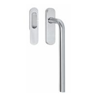 Hef-/schuifdeurbeslag recht blind rvs geborst - thumbnail