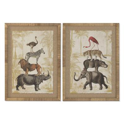 Schilderij Home ESPRIT Kristal Spar 50 x 2,5 x 70 cm (2 Stuks)