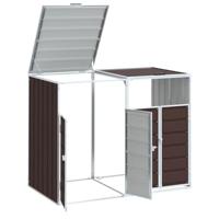VidaXL Containerberging voor 2 containers 144x81x113 cm staal bruin - thumbnail