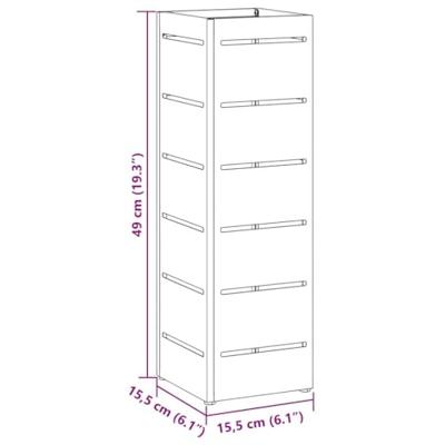VidaXL Paraplu standaard olijfgroen 15,5 x 15,5 x 49 cm metaal