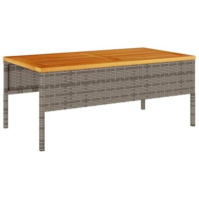 Tuinbankenset met kussen 6 pcs Grijs en Donkergrijs poly rattan