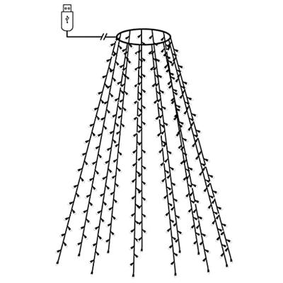 Kerstboomverlichting met 150 LED's meerkleurig net 150 cm