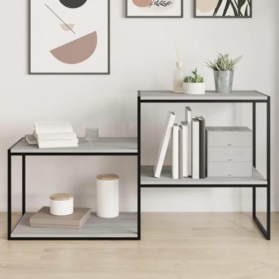 Wandschappen 4 st 60x40x1,5 cm bewerkt hout grijs sonoma eiken Wandschappen 4 st 60x40x1,5 cm bewerkt hout grijs sonoma eiken