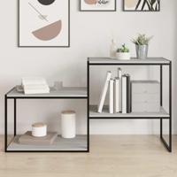 Wandschappen 4 st 60x40x1,5 cm bewerkt hout grijs sonoma eiken - thumbnail