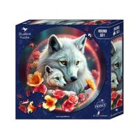 Les Loups Blancs Puzzel Rond 501 stukjes - thumbnail