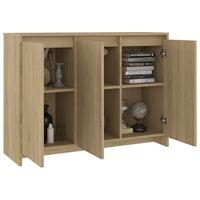 Dressoir 102x33x75 cm bewerkt hout sonoma eikenkleurig - thumbnail