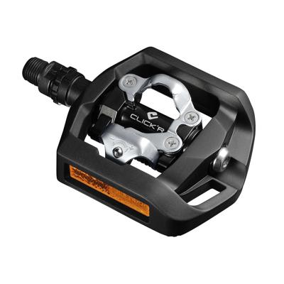 Pedaalset Shimano Click'R T421 platform + enkelzijdig SPD met SM-SH56 plaatjes - zwart Pedaalset Shimano Click'R T421 platform + enkelzijdig SPD met SM-SH56 plaatjes - zwart