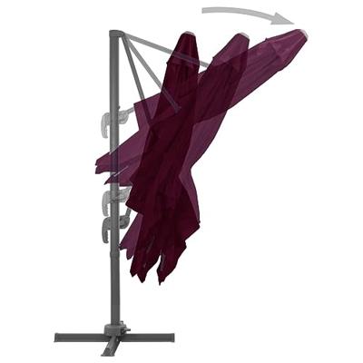 VidaXL Zweefparasol met aluminium paal 300x300 cm bordeauxrood