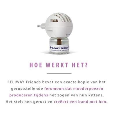 Feliway Friends Verdamper voor de kat Verdamper + Vulling 48 ml Feliway Friends Verdamper voor de kat Verdamper + Vulling 48 ml