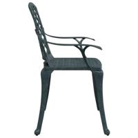 Tuinstoelen 2 st gietaluminium groen - thumbnail